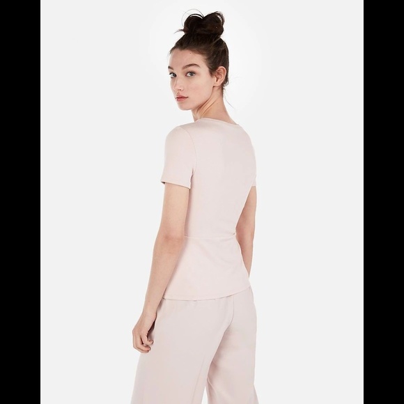 Express Textured Twist Waist Top XS - Picture 2 of 3